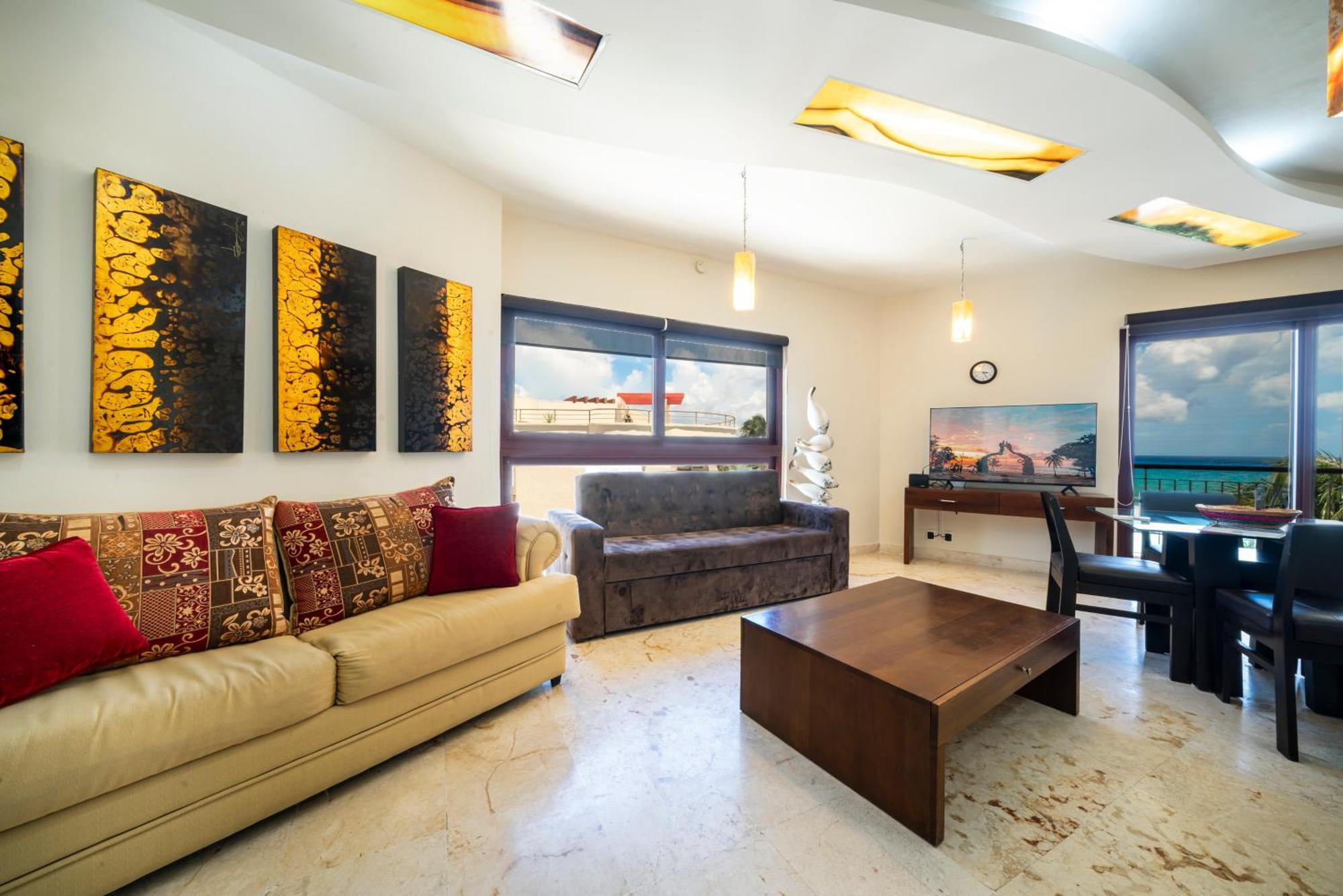 Beachfront 1 Bedroom Condo - El Faro, Surf 407 Плая-дель-Кармен Экстерьер фото
